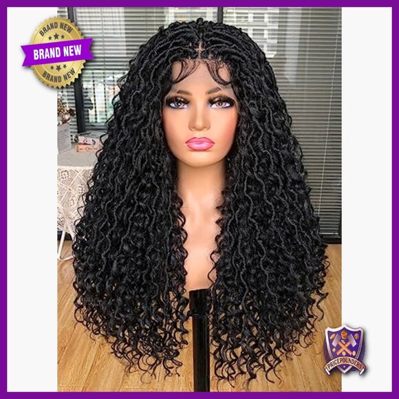 30-Inch Synthetic Full Lace Wig with Curly Ends, Glueless, Bohemian Style
